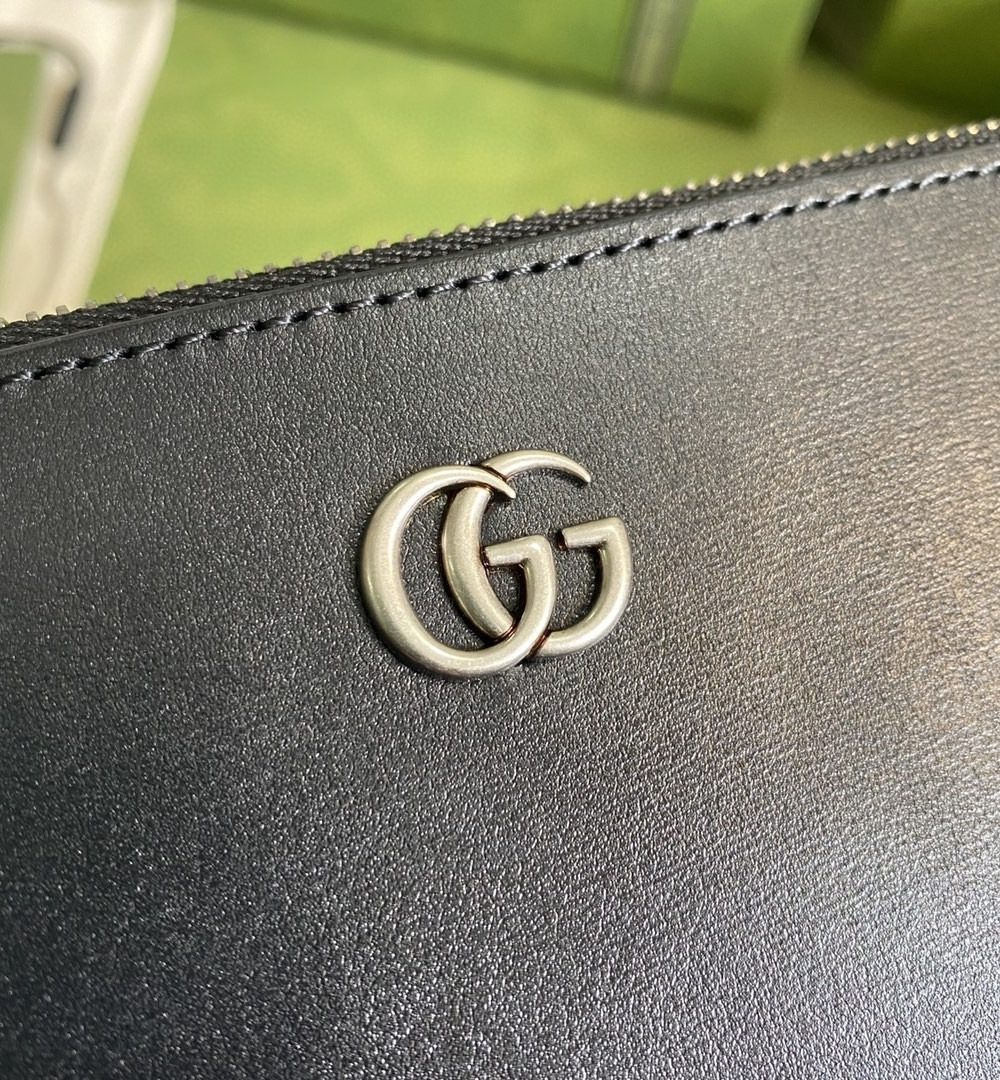 1:1 Replica Gucci Marmont Pouch Black 31cm GG 475317 DJ20T 1000
