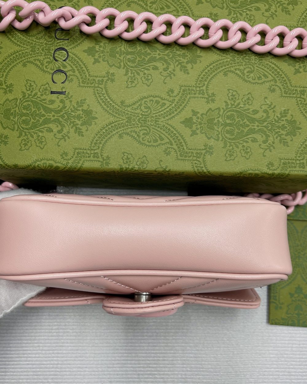 1:1 Replica Gucci Marmont Super Mini Bag Pink For Women, Women's Bags 6.2in/17cm GG