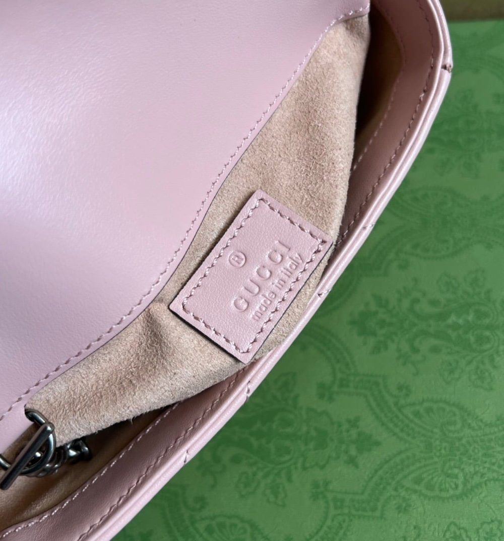 1:1 Replica Gucci Marmont Super Mini Bag Pink For Women, Women's Bags 6.2in/17cm GG