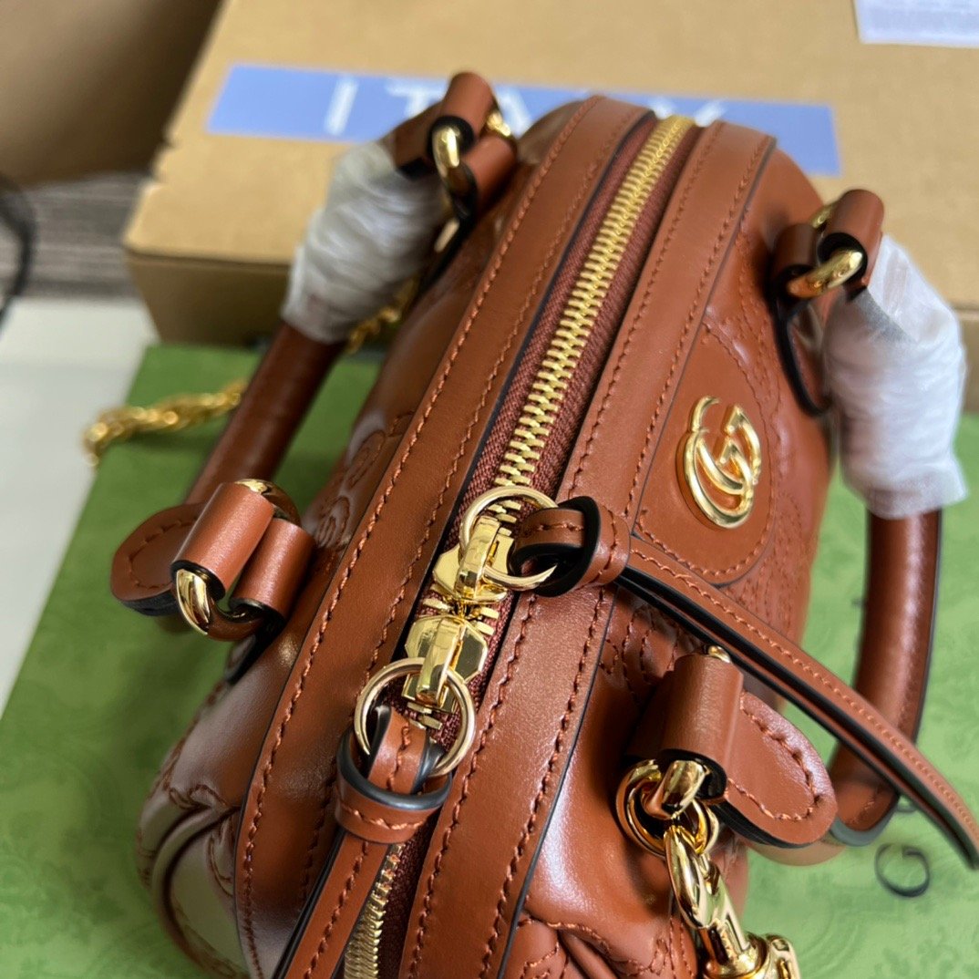 1:1 Replica Gucci Matelassé Top Handle Bag Red For Women, Women's Bags 7.5in/19cm GG - Image 7