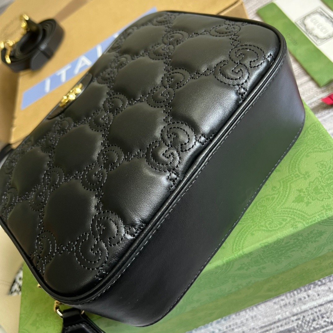 1:1 Replica Gucci Matelasse Shoulder Bag Black For Women, Women's Bags 8.5in/22cm GG 702234 UM8HG 1046 - Image 7