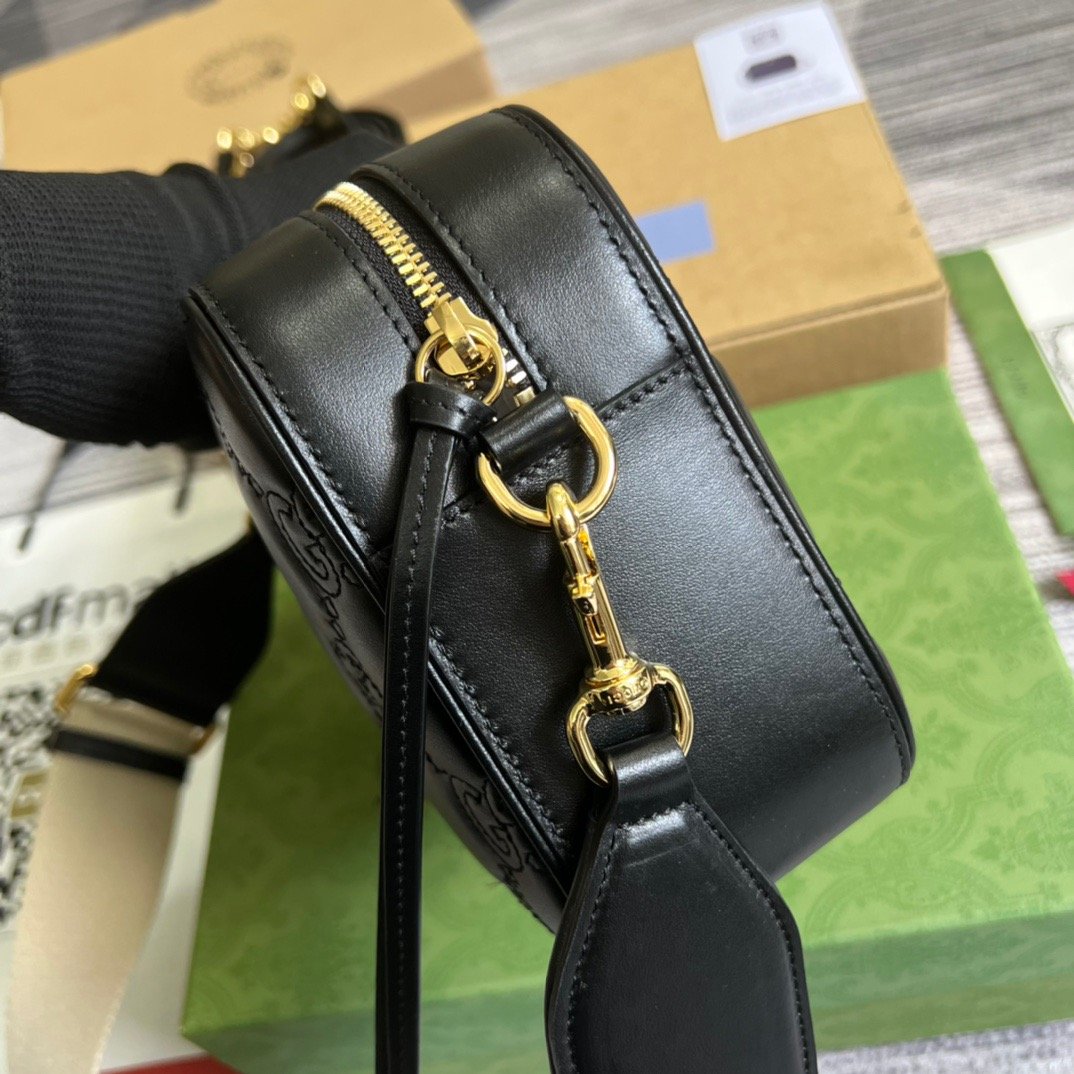 1:1 Replica Gucci Matelasse Shoulder Bag Black For Women, Women's Bags 8.5in/22cm GG 702234 UM8HG 1046 - Image 5