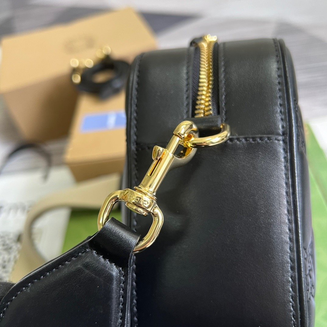 1:1 Replica Gucci Matelasse Shoulder Bag Black For Women, Women's Bags 8.5in/22cm GG 702234 UM8HG 1046 - Image 9