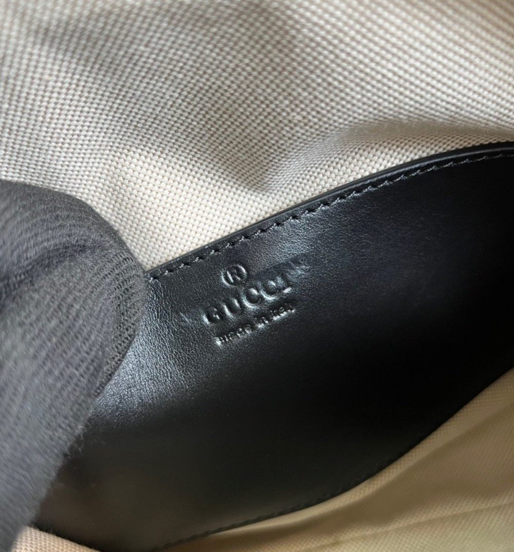 1:1 Replica Gucci Matelasse Shoulder Bag Black For Women, Women's Bags 9in/23cm GG