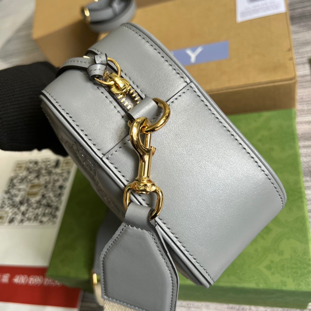 1:1 Replica Gucci Matelasse Shoulder Bag Grey For Women, Women's Bags 8.5in/22cm GG 702234 UM8HG 1563 - Image 2
