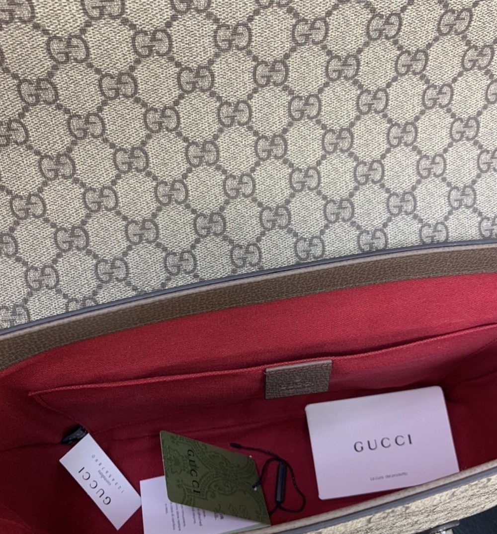 1:1 Replica Gucci Messenger Bag Black For Men 28cm GG ‎658542 K9GSN 8358