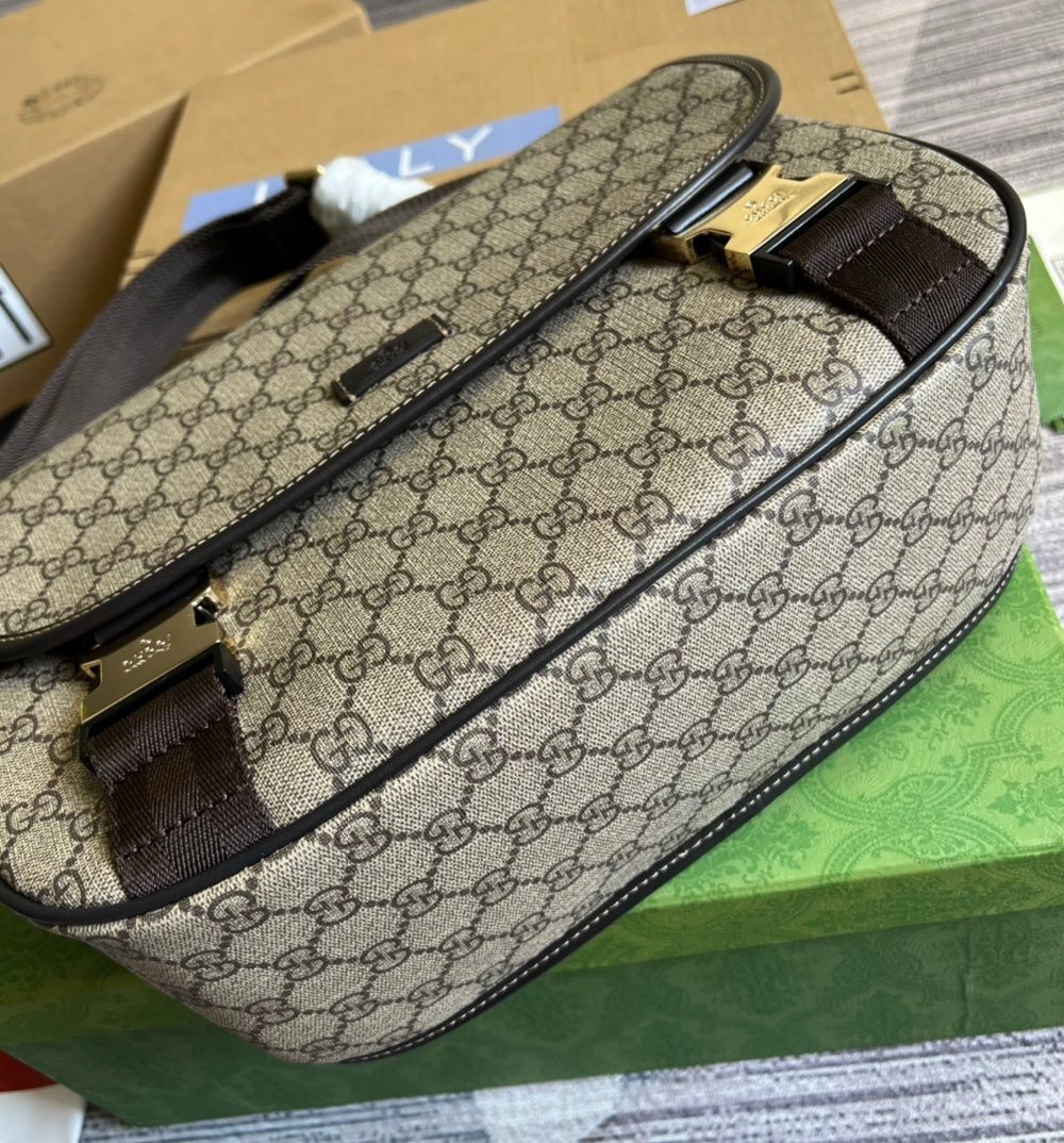 1:1 Replica Gucci Messenger Bag Shoulder Bag Beige GG Supreme Canvas For Women,Men 12.9in/33cm 2101214094842