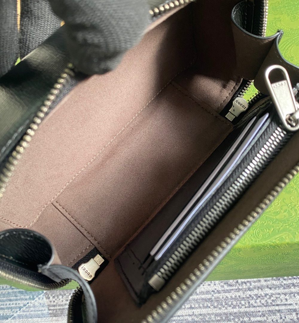 1:1 Replica Gucci Messenger Bag Shoulder Bag Black GG Supreme Canvas For Women,Men 12.9in/33cm GG 2101214059377