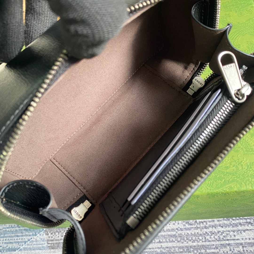 1:1 Replica Gucci Messenger Bag Shoulder Bag Black GG Supreme Canvas For Women,Men 12.9in/33cm GG 2101214059377 - Image 4