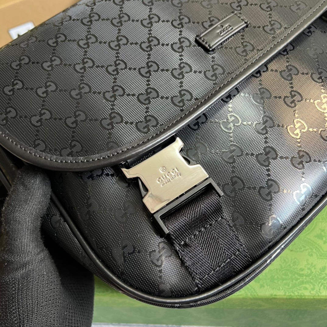 1:1 Replica Gucci Messenger Bag Shoulder Bag Black GG Supreme Canvas For Women,Men 12.9in/33cm GG 2101214059377 - Image 5