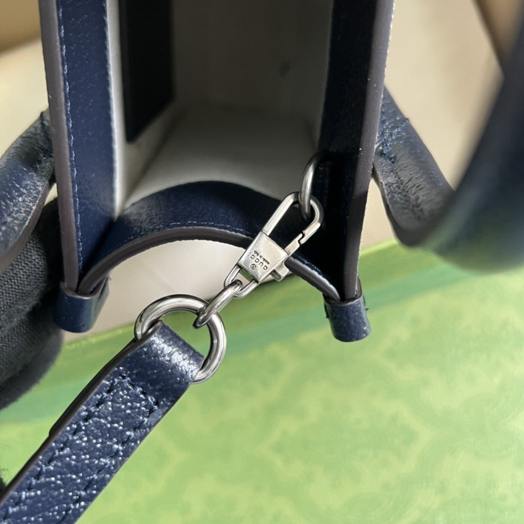 1:1 Replica Gucci Mini Tote Bag With Interlocking G Beige And Blue GG Supreme Canvas For Women 7.8in/20cm 671623 K9GSN 4075 - Image 9