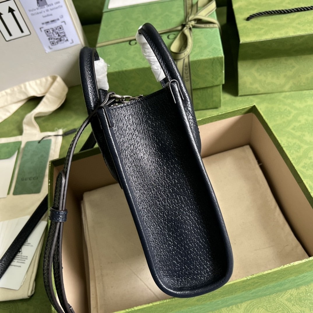 1:1 Replica Gucci Mini Tote Bag With Interlocking G Beige And Blue GG Supreme Canvas For Women 7.8in/20cm 671623 K9GSN 4075 - Image 2