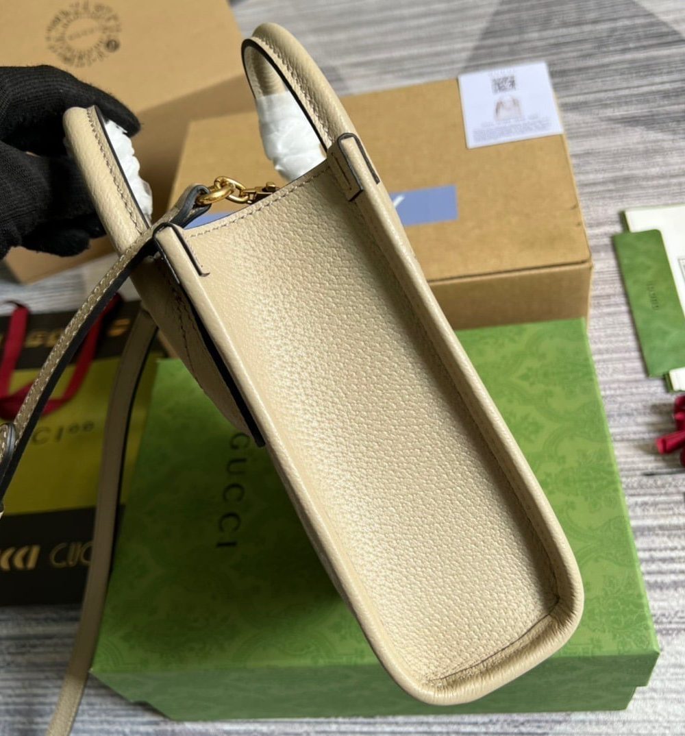 1:1 Replica Gucci Mini Tote Bag With Interlocking G Beige For Women, Women's Bags 7.8in/20cm GG ‎671623 UULBT 9683