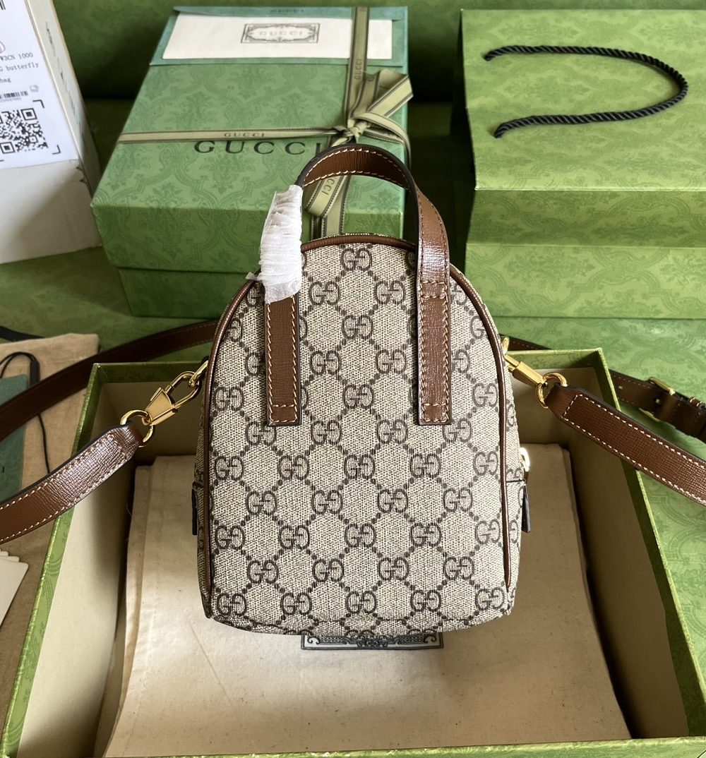 1:1 Replica Gucci Multi-Function Bag Brown For Women 19cm / 7.5in