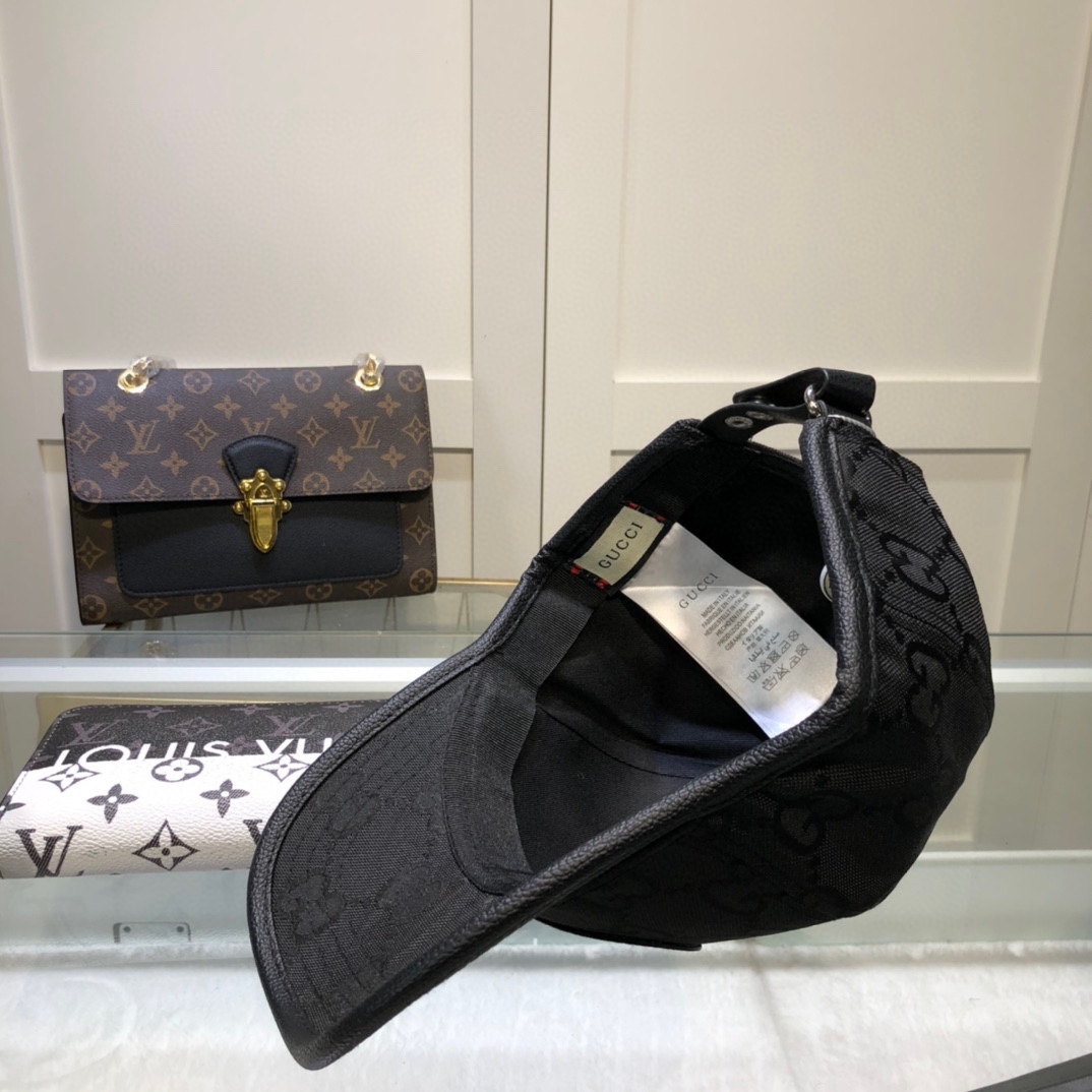 Gucci Off The Grid Baseball Hat Black GG Hat - Image 2