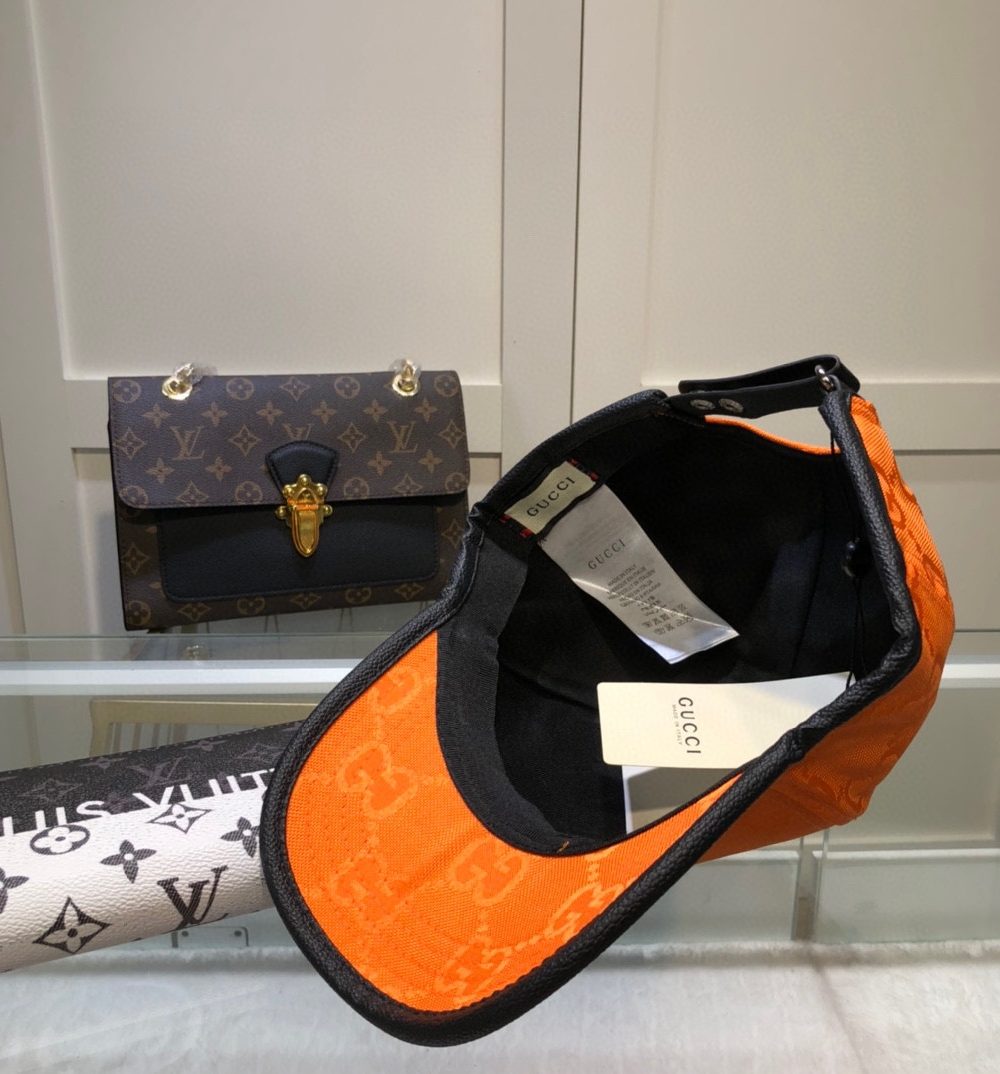 Gucci Off The Grid Baseball Hat Orange GG Hat