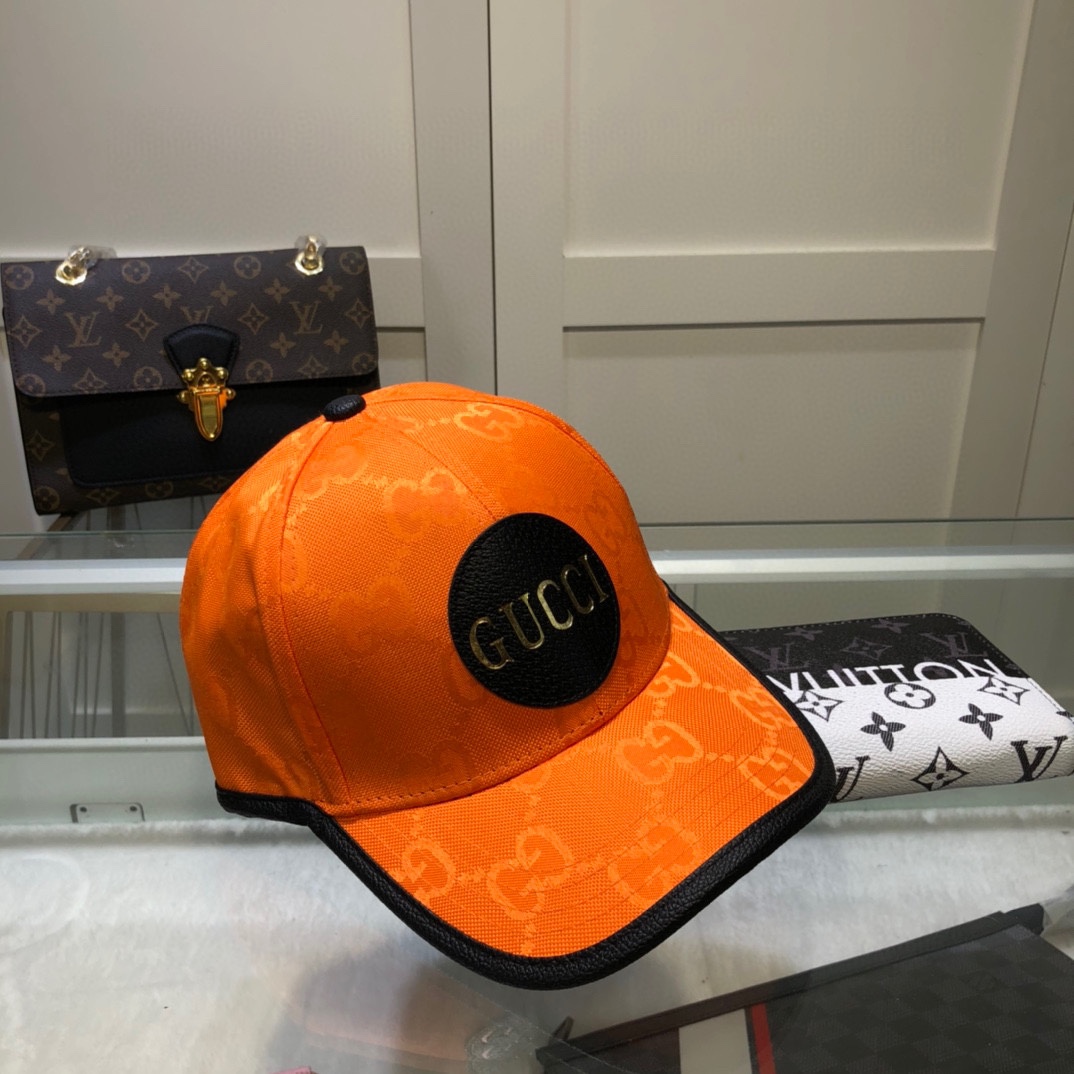 Gucci Off The Grid Baseball Hat Orange GG Hat - Image 3