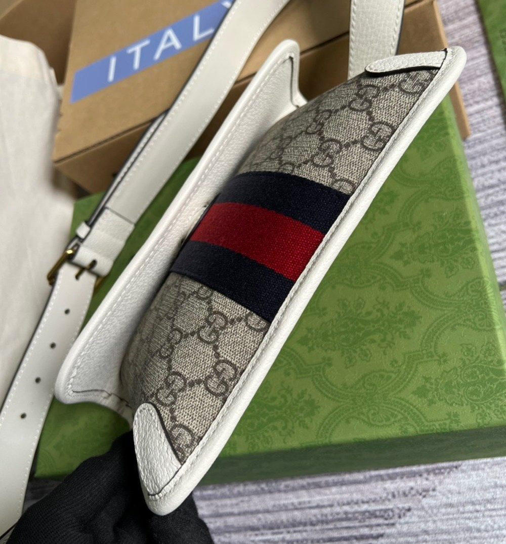 1:1 Replica Gucci Ophidia Belt Bag Beige And Ebony GG Supreme Canvas, A Material With Low Environmental Impact For Men  8.7in/22cm GG 674081 96IWT 9794