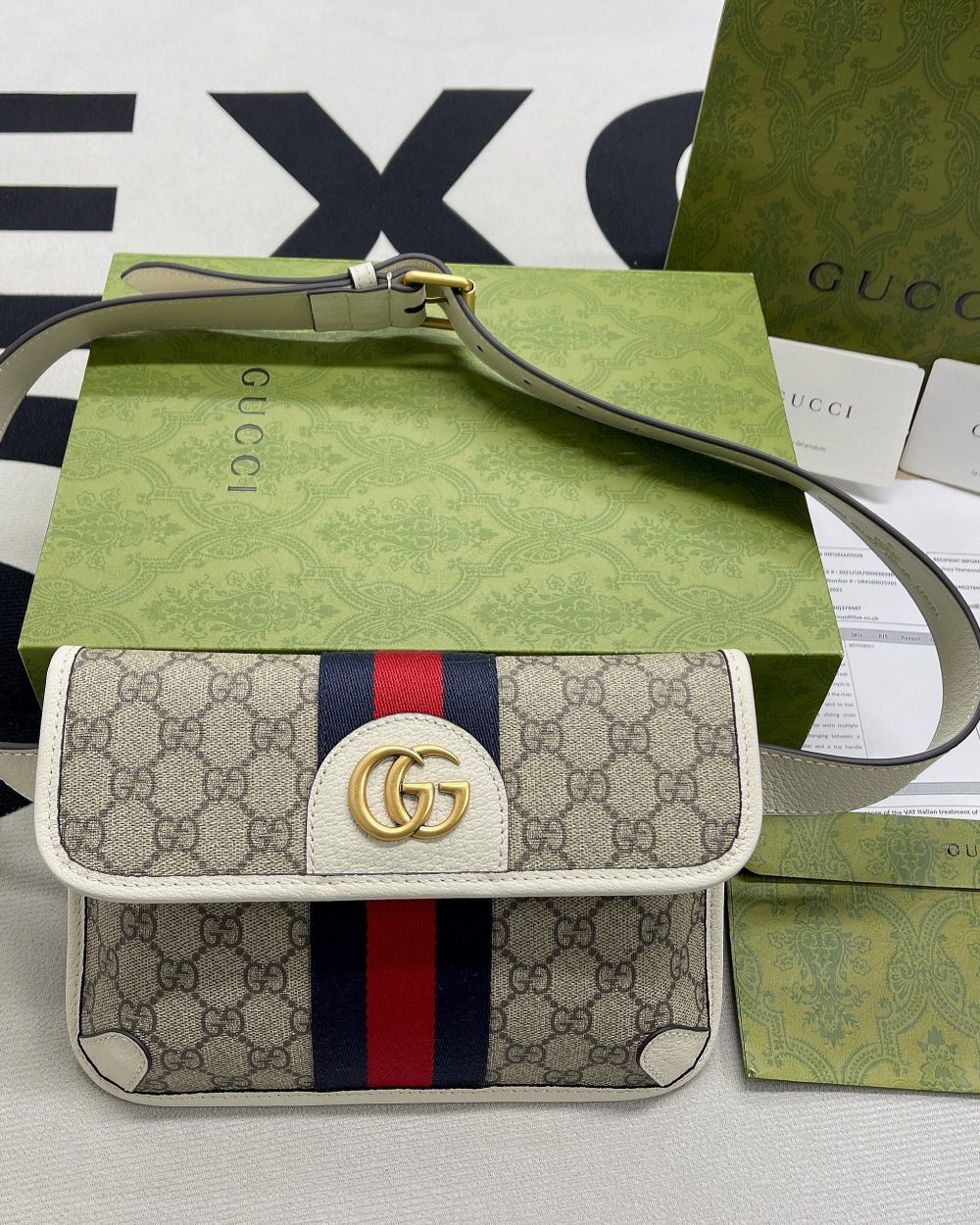 1:1 Replica Gucci Ophidia Belt Bag Beige And Ebony GG Supreme Canvas, A Material With Low Environmental Impact For Men  8.7in/22cm GG 674081 96IWT 9794