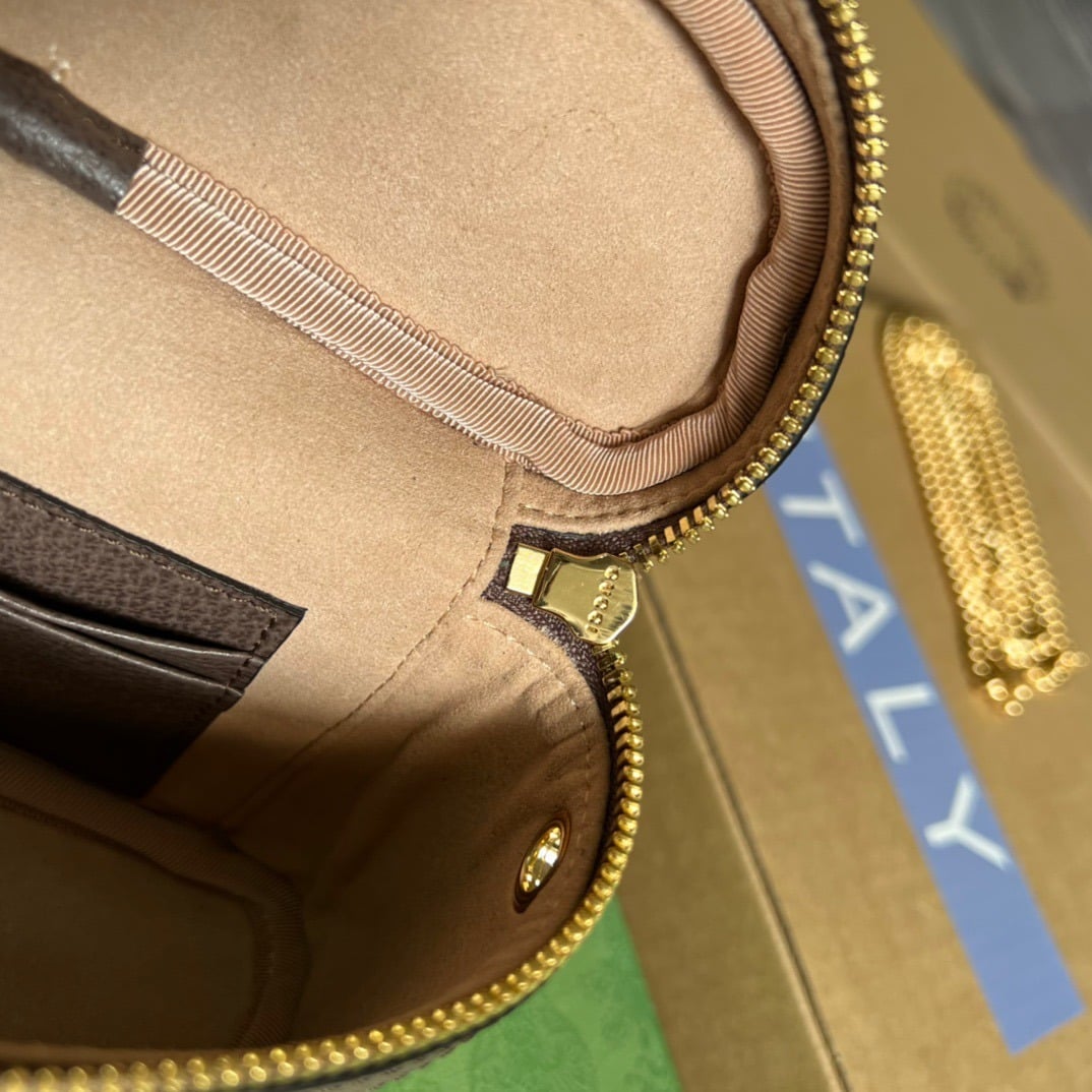 1:1 Replica Gucci Ophidia Belt Bag With Web Beige/Ebony Soft GG Supreme Canvas For Men 7.1in/18cm GG 699765 96IWG 8745 - Image 3