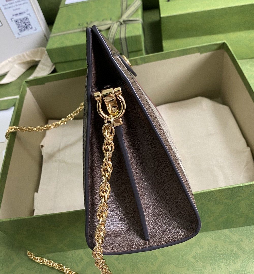 1:1 Replica Gucci Ophidia GG Medium Shoulder Bag Beige/Ebony GG Supreme Canvas Green And Red Web For Women 13in/32.5cm GG 503876 K05NG 8745