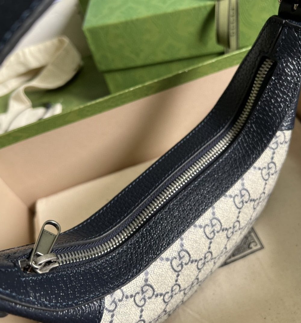1:1 Replica Gucci Ophidia GG Mini Bag Beige And Blue GG Supreme Canvas For Women 7.9in/20cm GG 658551 96IWN 4076