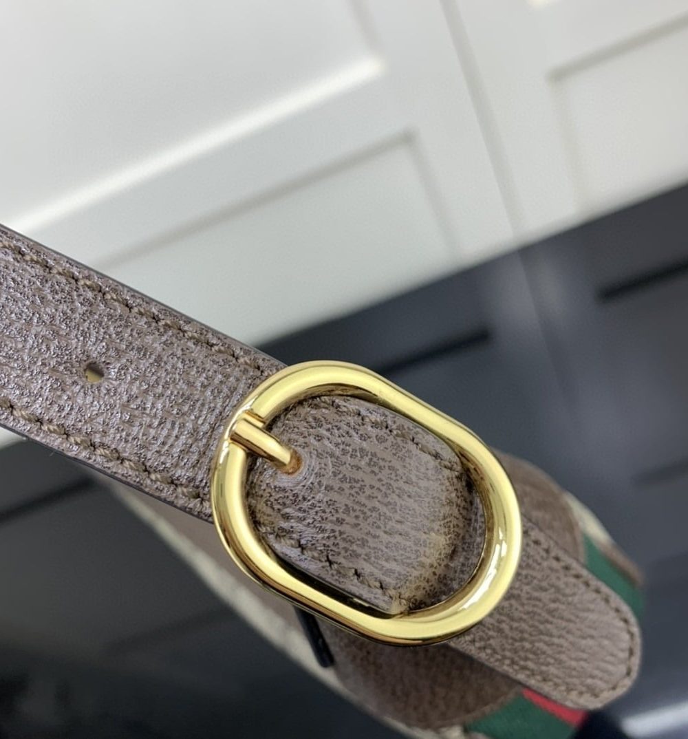 1:1 Replica Gucci Ophidia GG Mini Bag Beige And Dusty Grey GG Supreme Canvas For Women 8in/20cm GG