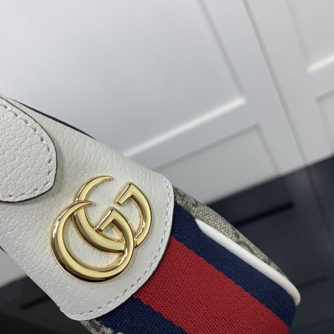 1:1 Replica Gucci Ophidia GG Mini Bag Beige And Ebony GG Supreme Canvas For Women 7.9in/20cm GG 658551 96IWG 9794 - Image 3