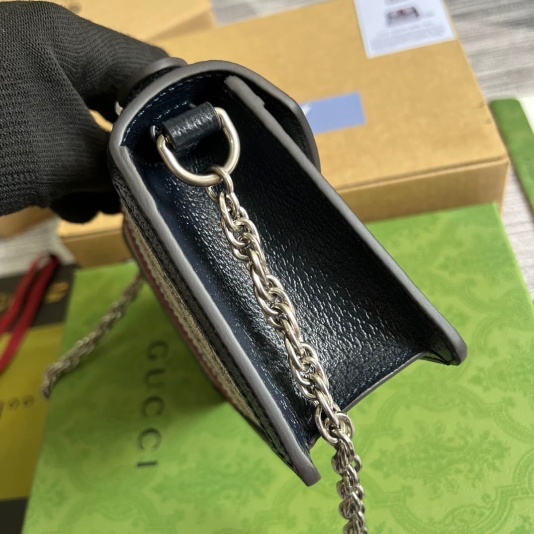 1:1 Replica Gucci Ophidia GG Mini Shoulder Bag Beige For Women, Women's Bags 6.9in/18cm GG - Image 7