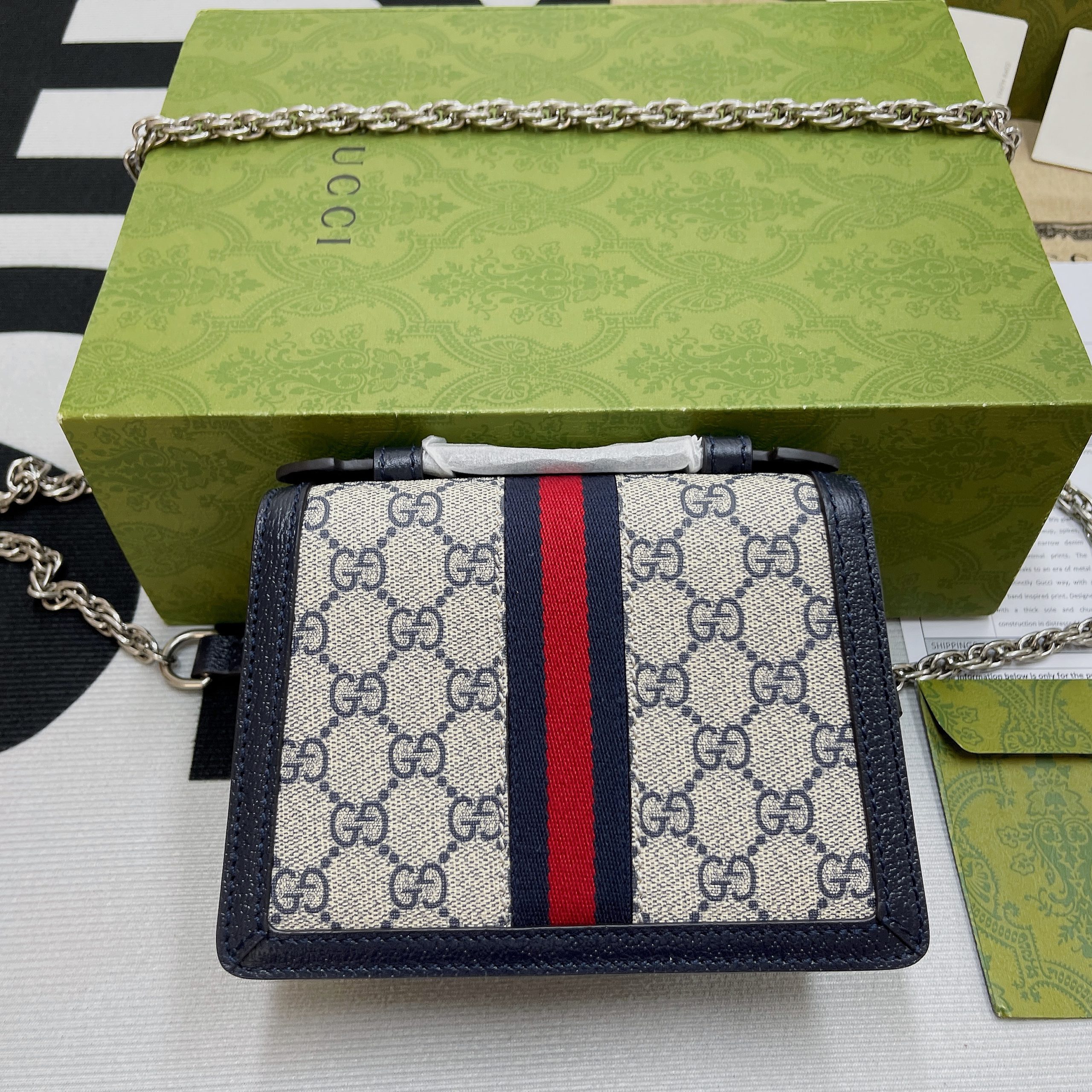 1:1 Replica Gucci Ophidia GG Mini Shoulder Bag Beige For Women, Women's Bags 6.9in/18cm GG - Image 4