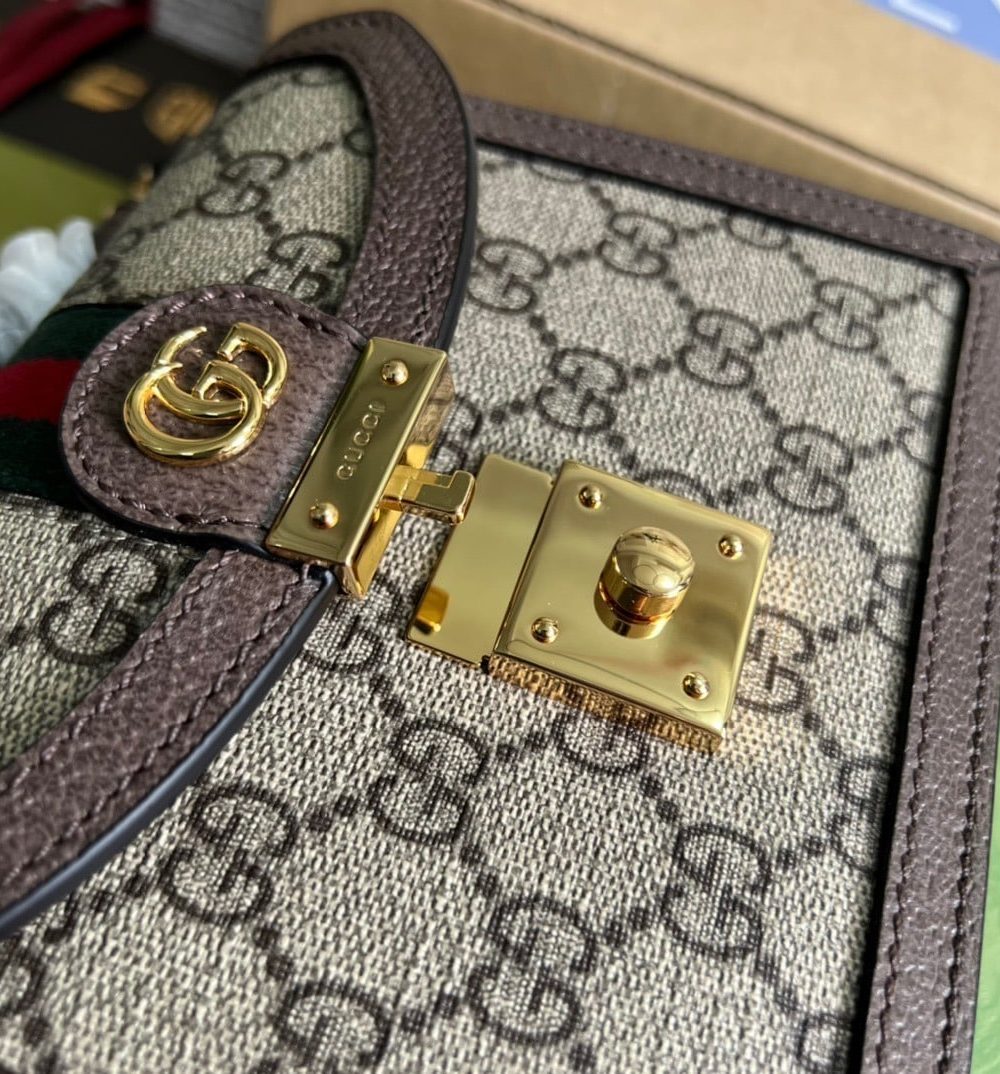 1:1 Replica Gucci Ophidia GG Mini Shoulder Bag Beige For Women, Women's Bags 6.9in/18cm GG 696180 96IWG 8745