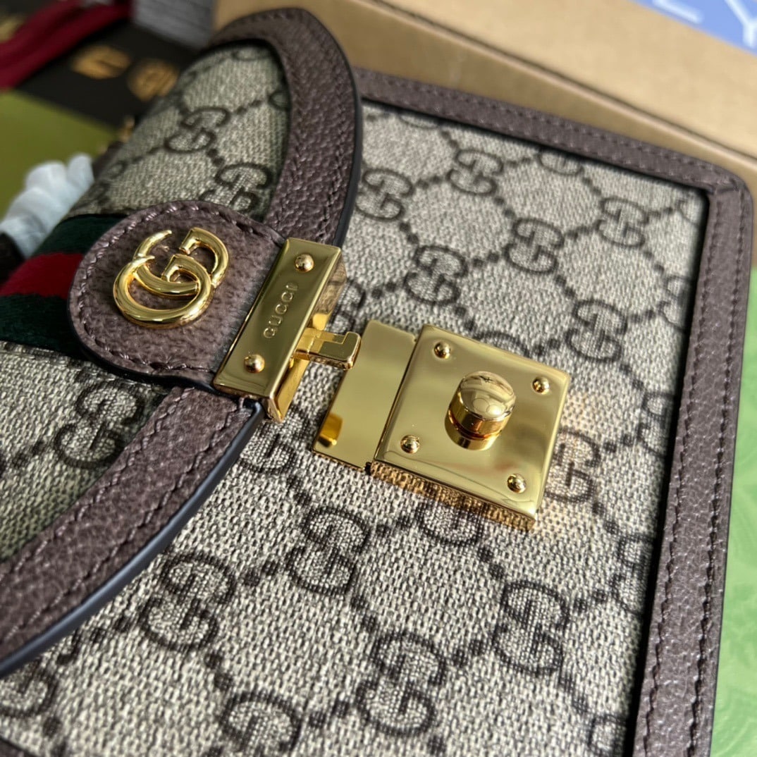 1:1 Replica Gucci Ophidia GG Mini Shoulder Bag Beige For Women, Women's Bags 6.9in/18cm GG 696180 96IWG 8745 - Image 12
