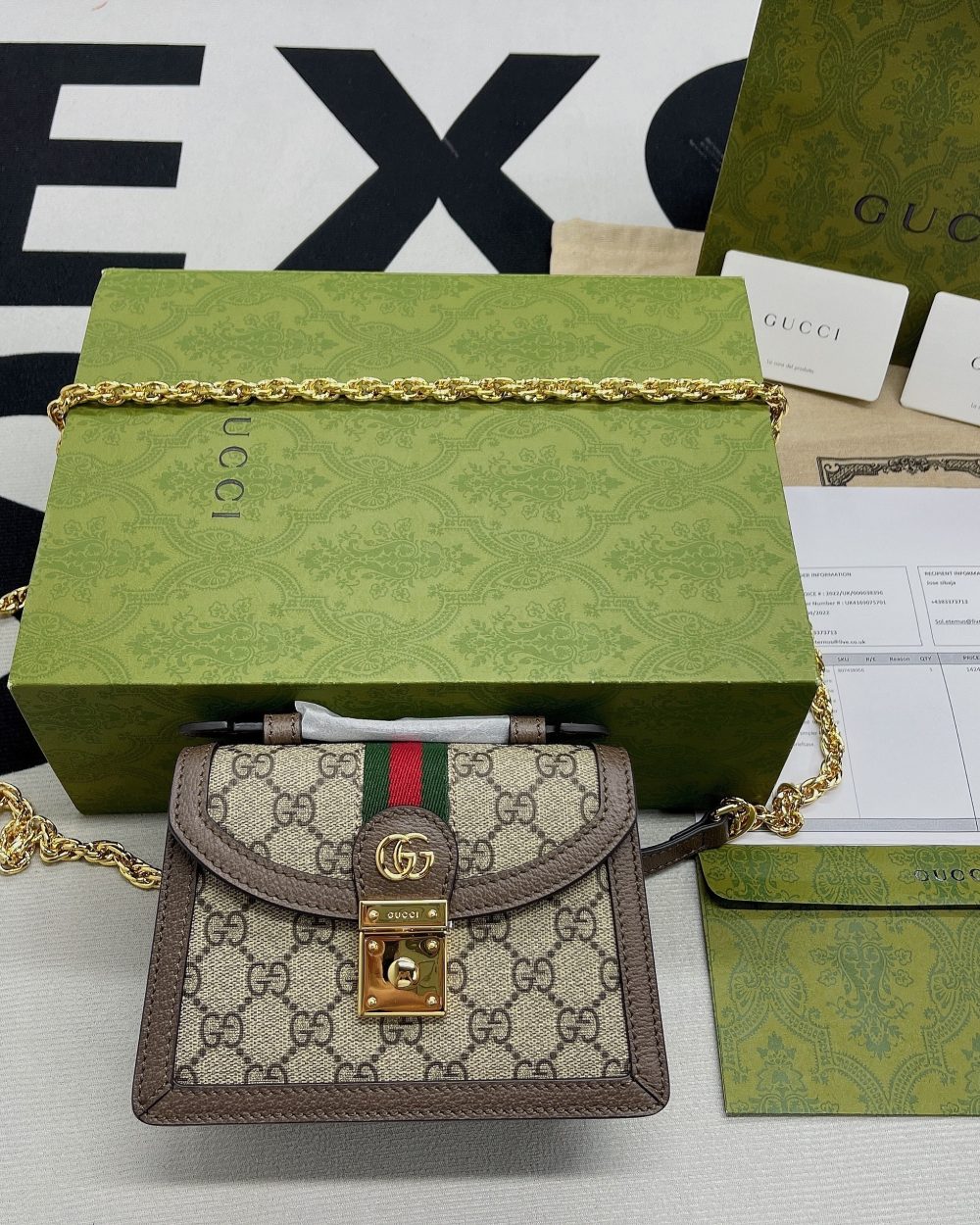 1:1 Replica Gucci Ophidia GG Mini Shoulder Bag Beige For Women, Women's Bags 6.9in/18cm GG 696180 96IWG 8745