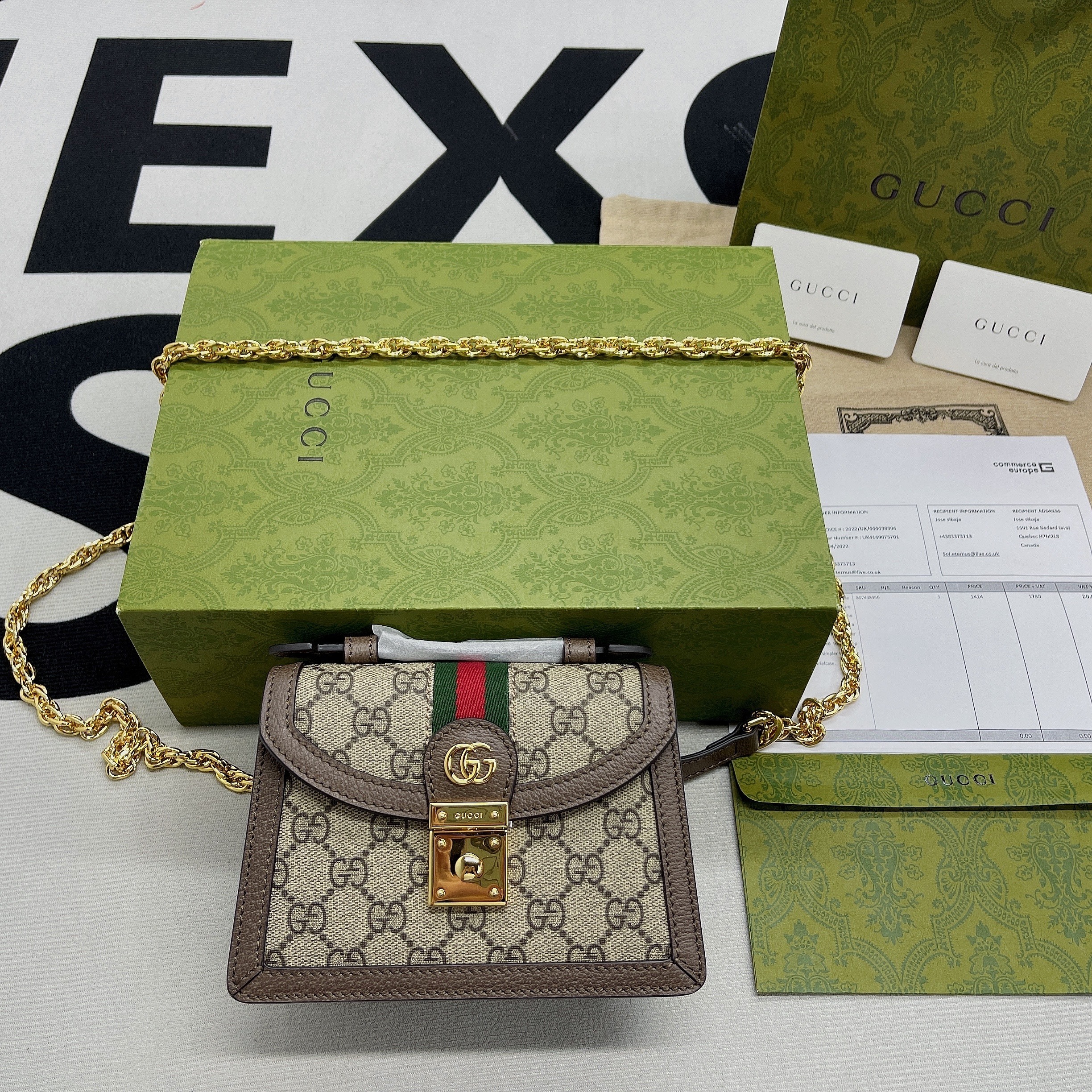 1:1 Replica Gucci Ophidia GG Mini Shoulder Bag Beige For Women, Women's Bags 6.9in/18cm GG 696180 96IWG 8745 - Image 10