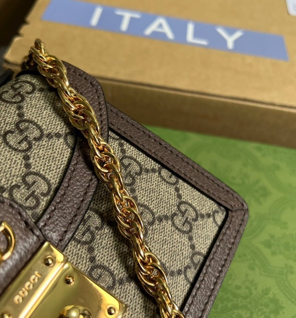 1:1 Replica Gucci Ophidia GG Mini Shoulder Bag Beige For Women, Women's Bags 6.9in/18cm GG 696180 96IWG 8745