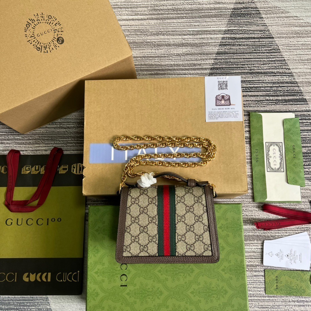 1:1 Replica Gucci Ophidia GG Mini Shoulder Bag Beige For Women, Women's Bags 6.9in/18cm GG 696180 96IWG 8745 - Image 3