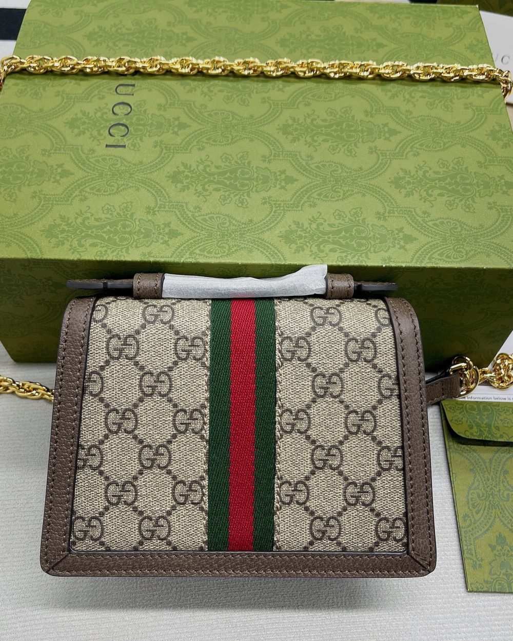 1:1 Replica Gucci Ophidia GG Mini Shoulder Bag Beige For Women, Women's Bags 6.9in/18cm GG 696180 96IWG 8745
