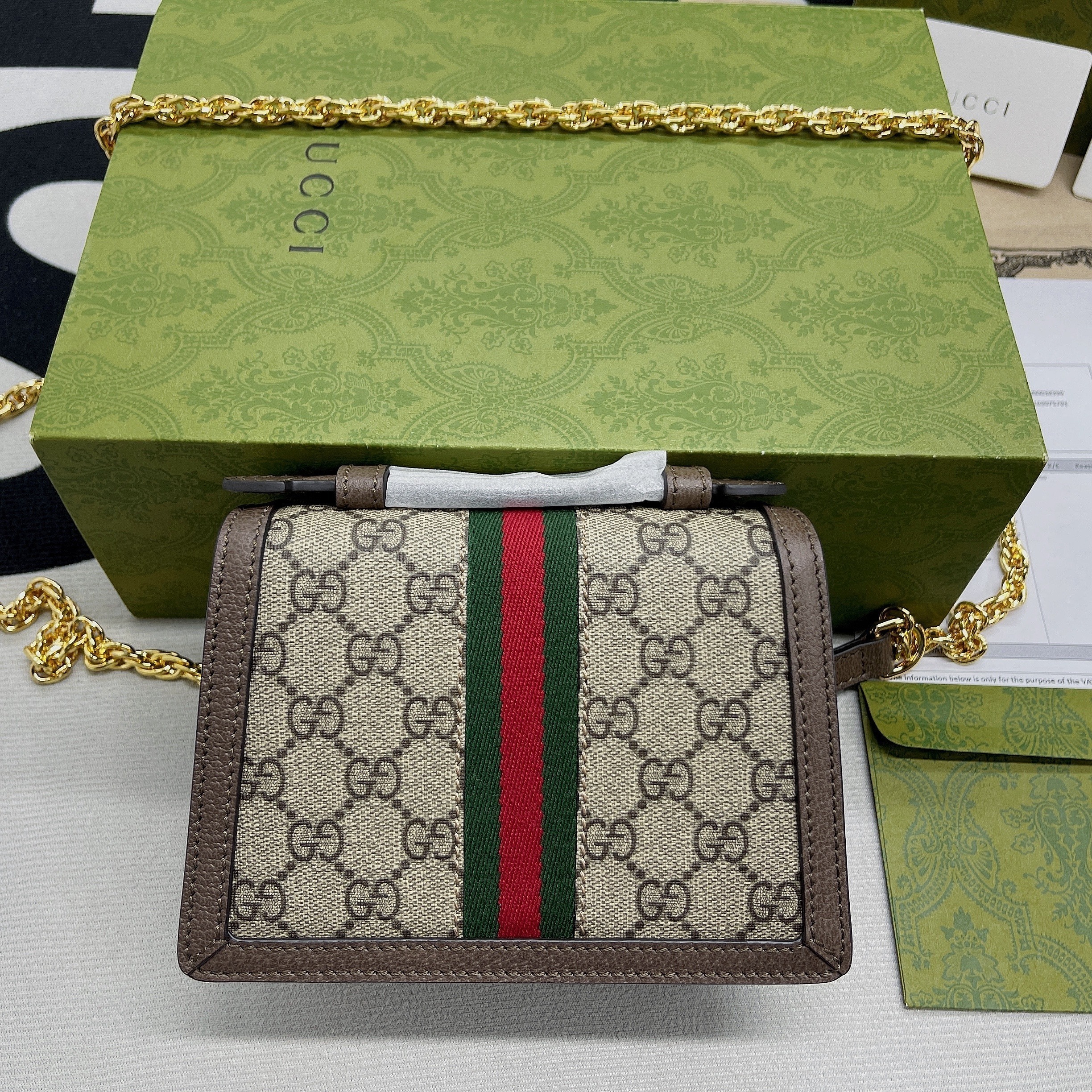 1:1 Replica Gucci Ophidia GG Mini Shoulder Bag Beige For Women, Women's Bags 6.9in/18cm GG 696180 96IWG 8745 - Image 11