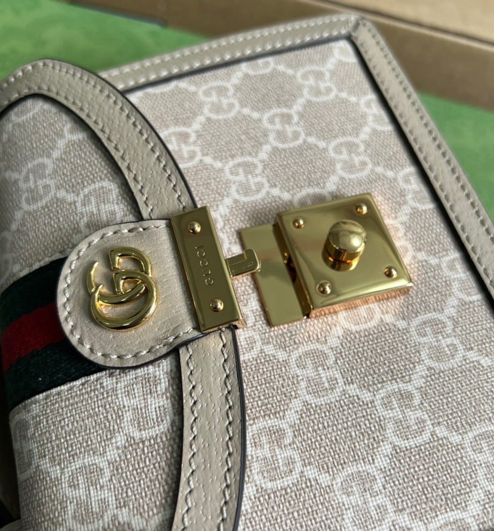 1:1 Replica Gucci Ophidia GG Mini Shoulder Bag Beige For Women, Women's Bags 6.9in/18cm GG 696180 UULAG 9682