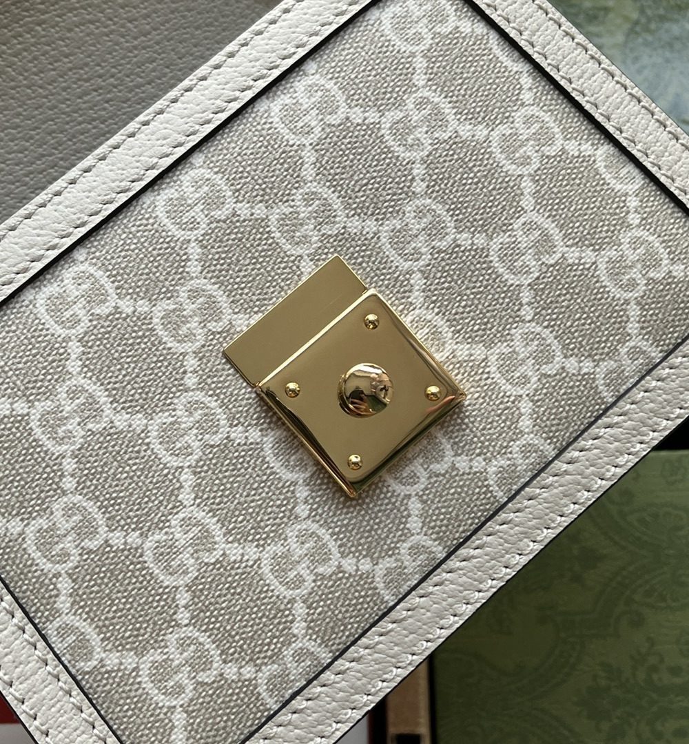 1:1 Replica Gucci Ophidia GG Mini Shoulder Bag White For Women, Women's Bags 6.9in/17.5cm GG 696180 UULAK 9956