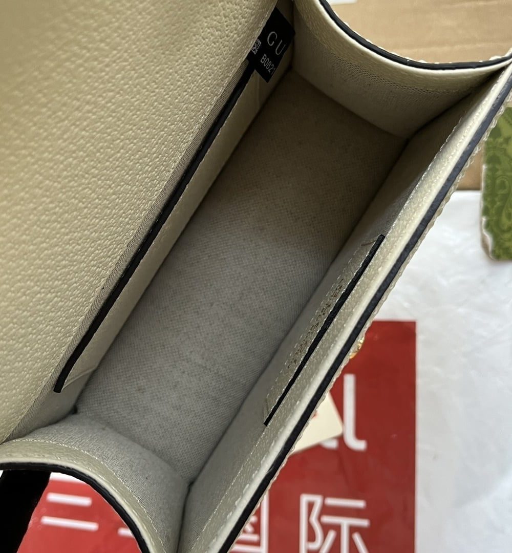 1:1 Replica Gucci Ophidia GG Mini Shoulder Bag White For Women, Women's Bags 6.9in/17.5cm GG 696180 UULAK 9956