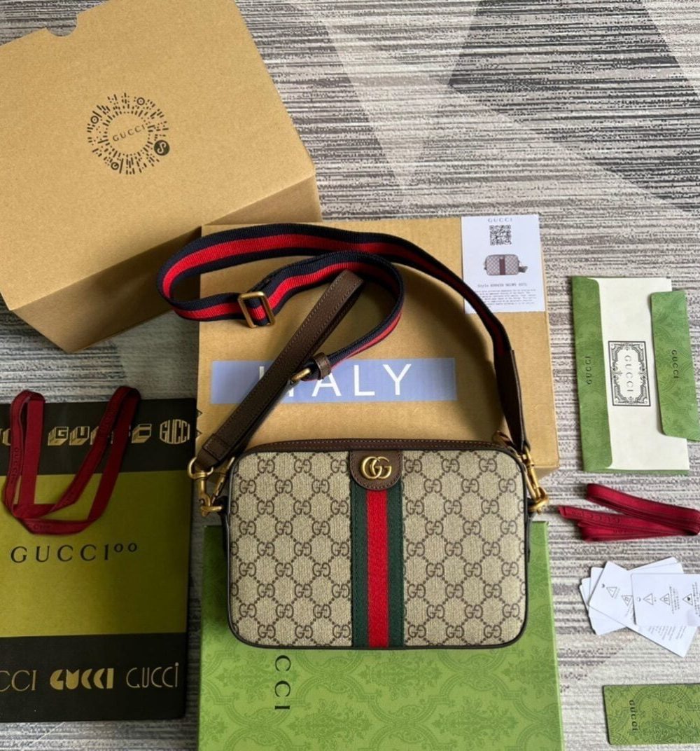 1:1 Replica Gucci Ophidia GG Shoulder Bag Beige For Women, Women's Bags 9.2in/24cm GG ‎699439 9C2ST 8920