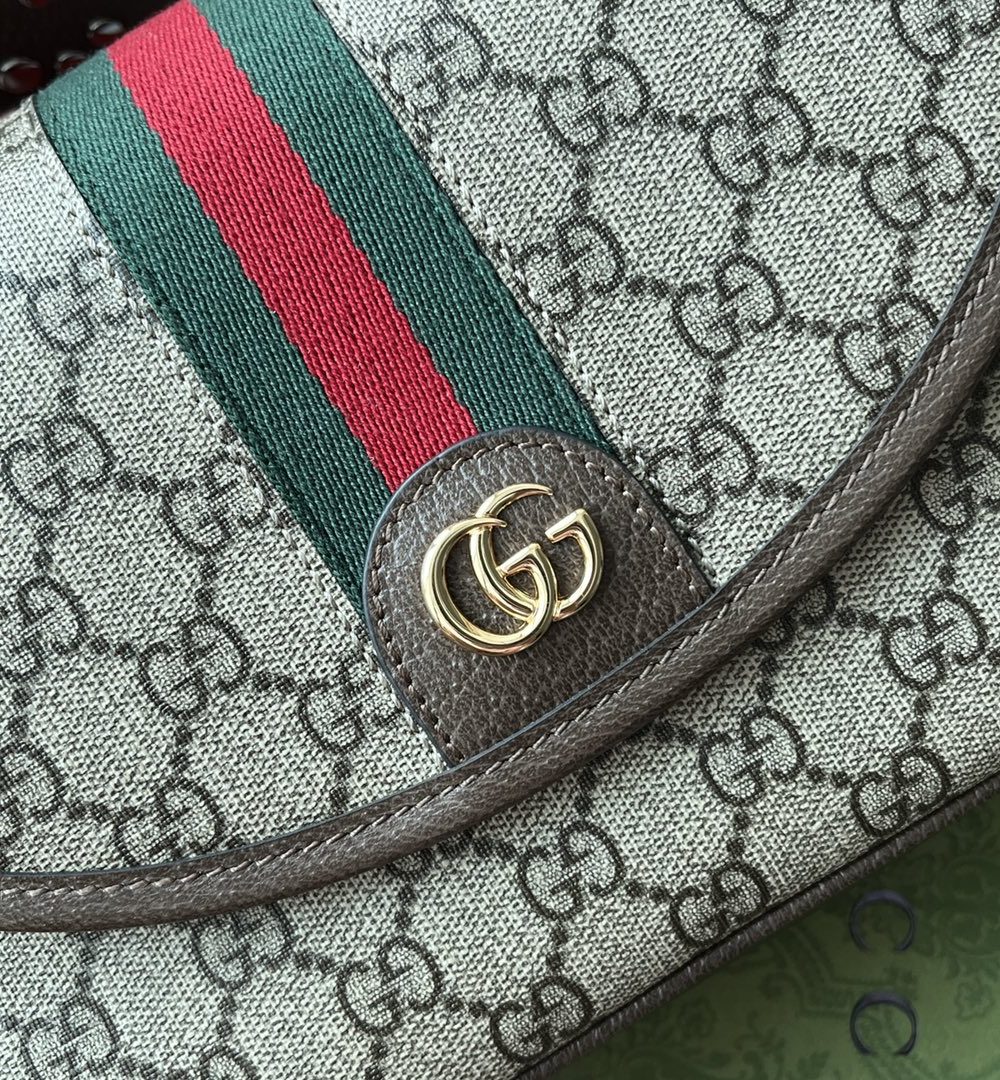 1:1 Replica Gucci Ophidia GG Small Shoulder Bag Beige And Brown For Women, Women's Bags 9.1in/23cm GG