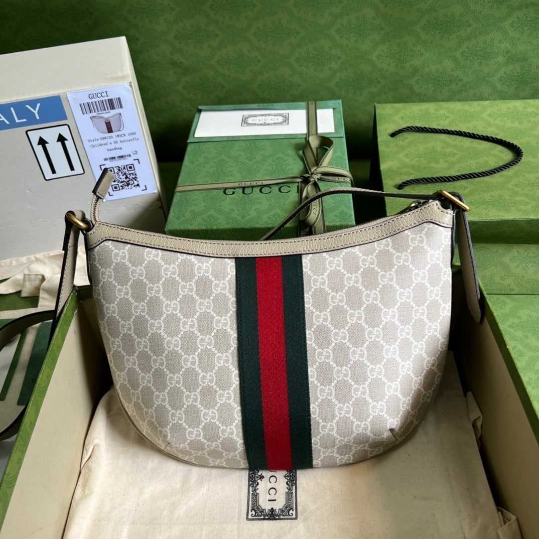 1:1 Replica Gucci Ophidia GG Small Shoulder Bag Beige For Women, Women's Bags 11.8in/30cm GG 598125 UULAT 9682 - Image 2