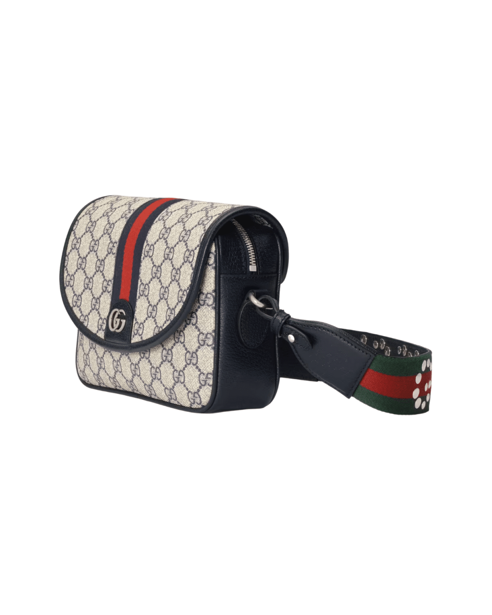 1:1 Replica Gucci Ophidia GG Small Shoulder Bag Dark Blue/Beige For Women, Women's Bags 9.1in/23cm GG