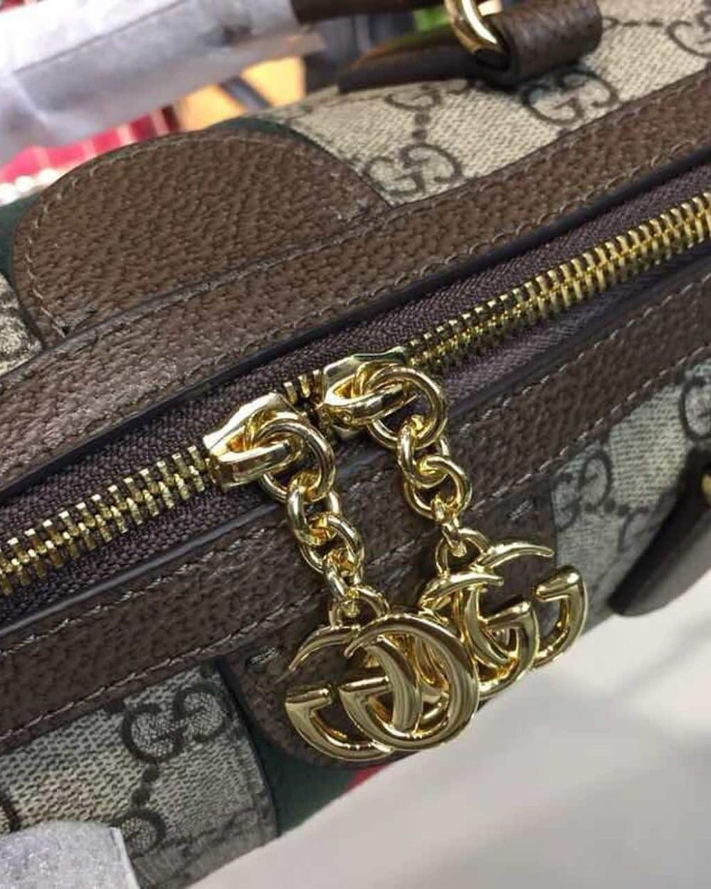 1:1 Replica Gucci Ophidia GG Supreme Medium Top Handle Bag Beige For Women 12.6in/32cm GG 524532