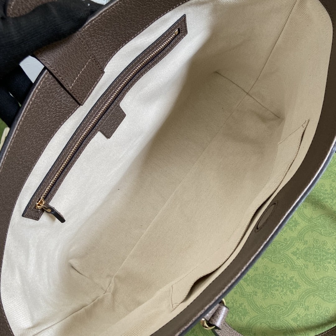 1:1 Replica Gucci Ophidia Jumbo GG Medium Tote Camel And Ebony Jumbo Canvas For Women 15in/38cm GG - Image 7