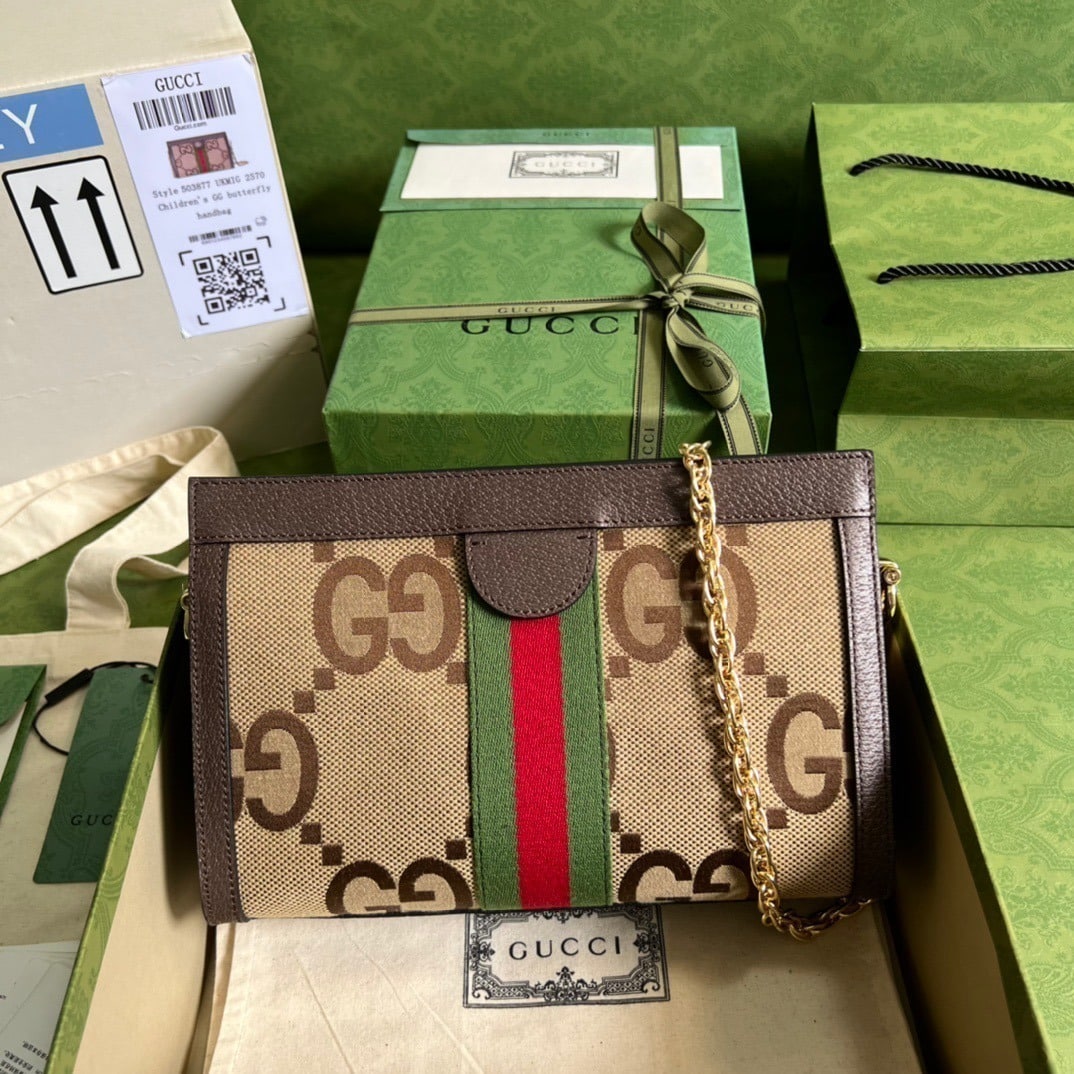 1:1 Replica Gucci Ophidia Jumbo GG Small Shoulder Bag Brown For Women, Women's Bags 10.2in/26cm GG 503877 UKMIG 2570 - Image 7