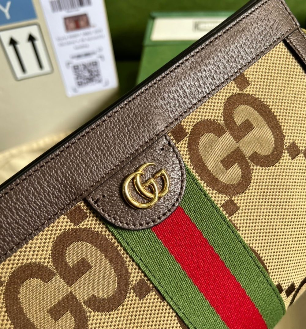 1:1 Replica Gucci Ophidia Jumbo GG Small Shoulder Bag Brown For Women, Women's Bags 10.2in/26cm GG ‎‎503877 UKMIG 2570