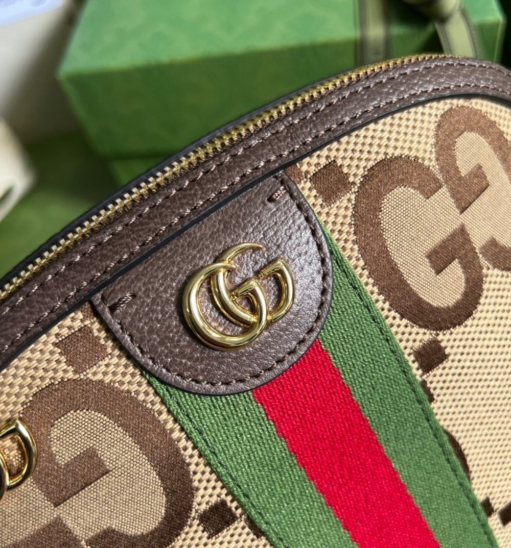 1:1 Replica Gucci Ophidia Jumbo GG Small Shoulder Bag Brown For Women, Women's Bags 9.3in/24cm GG ‎‎499621 UKMIG 2570